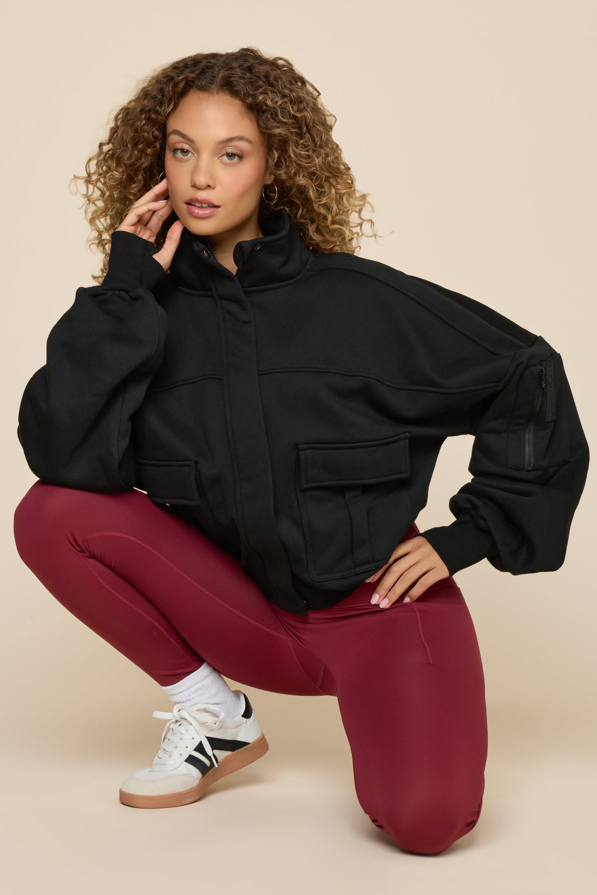 Cloud Bomber Jacket - Black