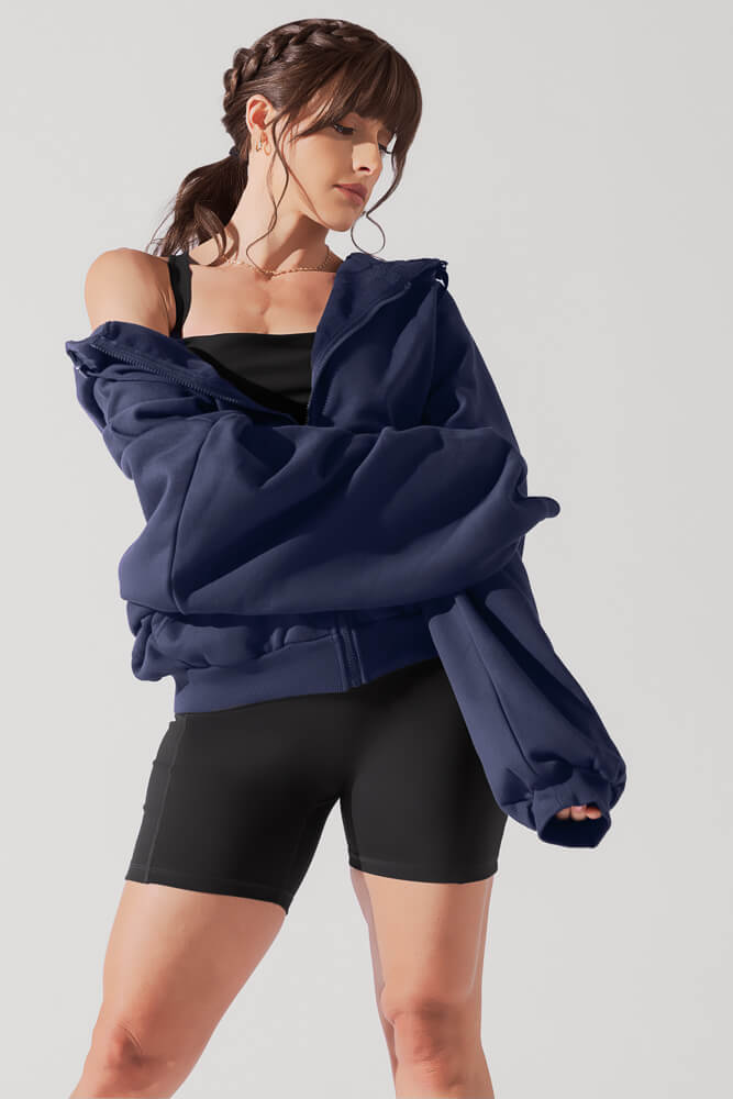 Zip Cloud Hoodie (4 size) - Academic Navy